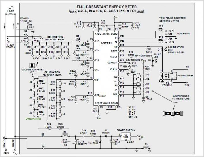 A Tamper-resistant Watt-hour Energy Meter Based On The Ad7751 And Two Current Sensors