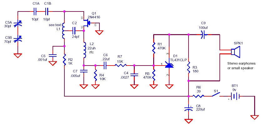 Simple FM Radio with improved audio gain circuit