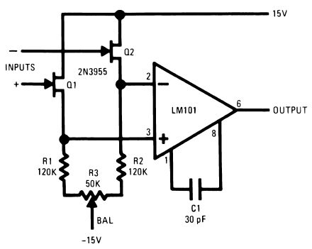Figure 1. FET Operational Amplifier