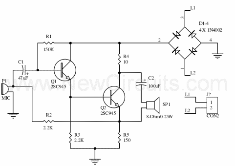 Electronics Telephone Talking Circuit