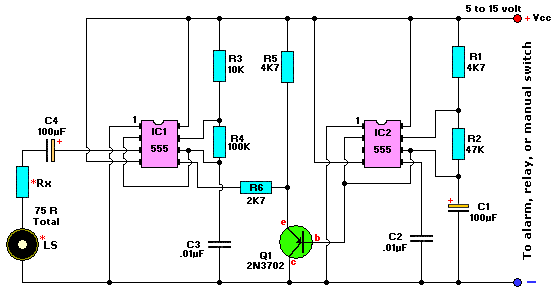 Wailing Alarm Siren, Schematic